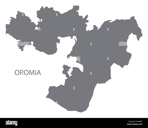 Oromia Ethiopia Map in grey Stock Vector Image & Art - Alamy