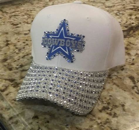 Dallas Cowboys White Bling Cap by BlingBlingLicious on Etsy