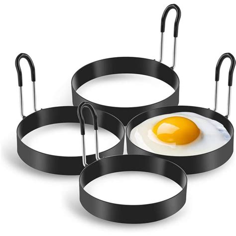 Eggs Rings, 4 Pack Stainless Steel Egg Cooking Rings, Pancake Mold for ...