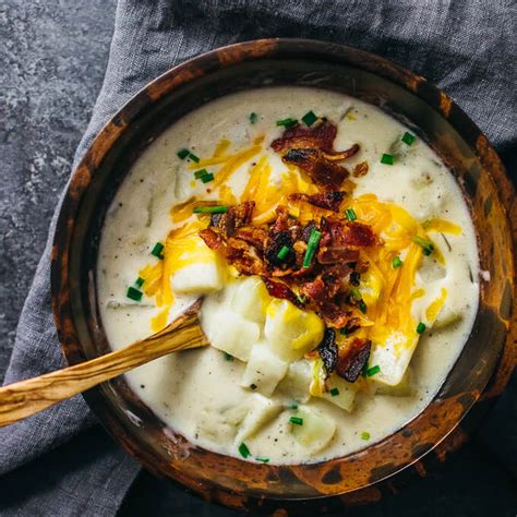 Creamy Potato Soup With Bacon And Cheese