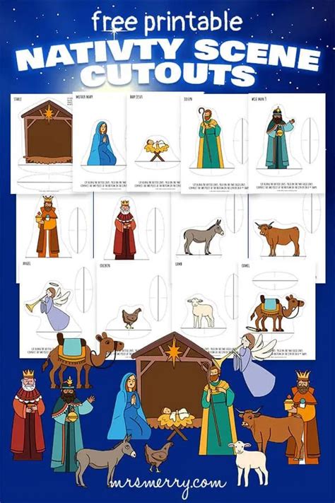 Free Printable Nativity Scene Cutouts for a Meaningful Christmas Craft