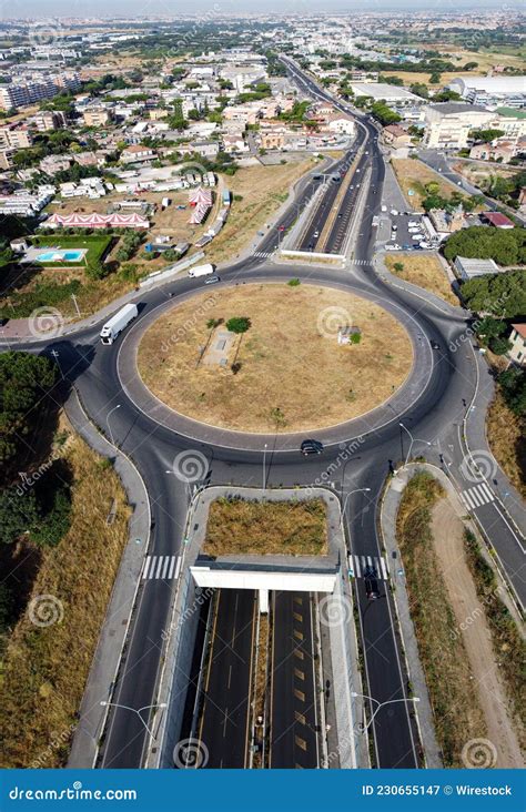 Aerial View of Cars Walking on a Suburban Street Stock Image - Image of grass, building: 230655147