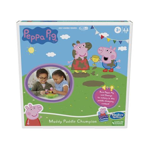 Peppa Pig Muddy Puddle Champion Board Game for Kids Ages 3 and Up, Preschool Game for 1-2 ...