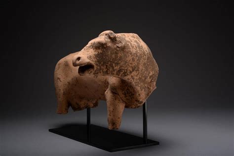 Ancient Greek Terracotta Cow Sculpture - 450 BC For Sale at 1stdibs