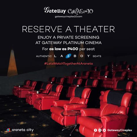 Experience a luxurious private screening at Gateway Platinum Cinema