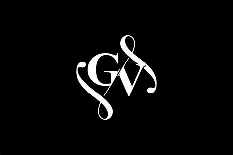 GV Monogram logo Design V6 By Vectorseller | TheHungryJPEG