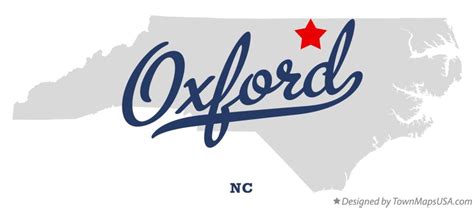 Map of Oxford, NC, North Carolina