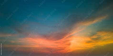 Epic Sunset Sky and Clouds Stock Photo | Adobe Stock