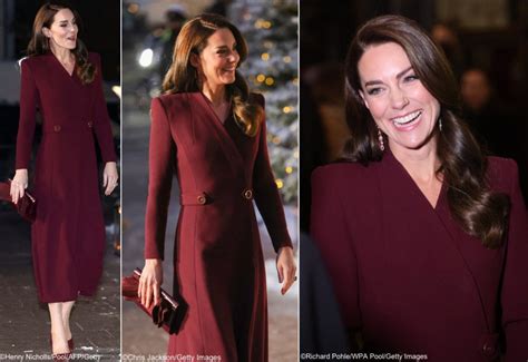 The Princess of Wales in Rich Burgundy Shades for Carol Concert – What Kate Wore