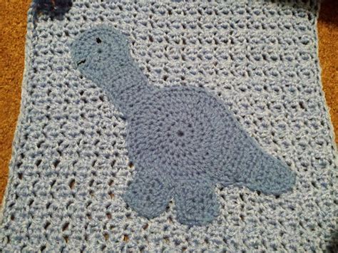 Blooming Lovely: WIP - Crochet - Dinosaur Blanket - Brontosaurus Applique