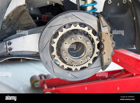 race car brake system detail close up Stock Photo - Alamy