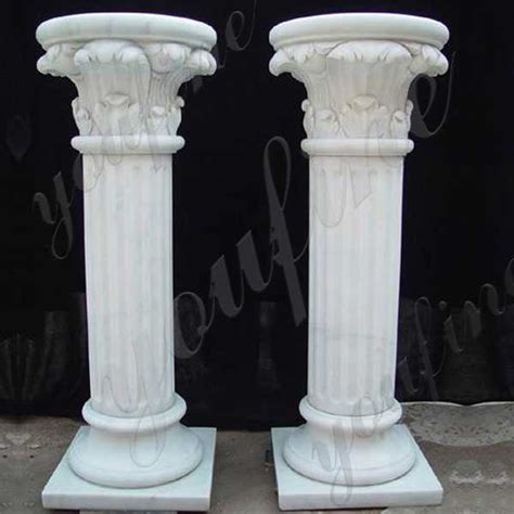 Home Depot Cheap Wedding Columns Pure White Marble Pillar Ideas for Gates Decoration for Sale ...