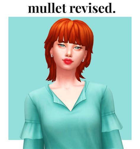 mullet revised by glimmerguk. | Sims hair, Sims 4, Sims