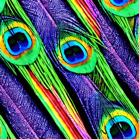 Peacock Feathers on Rainbow Colors Graphic · Creative Fabrica