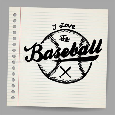 Doodle baseball design element | Stock Vector | Colourbox