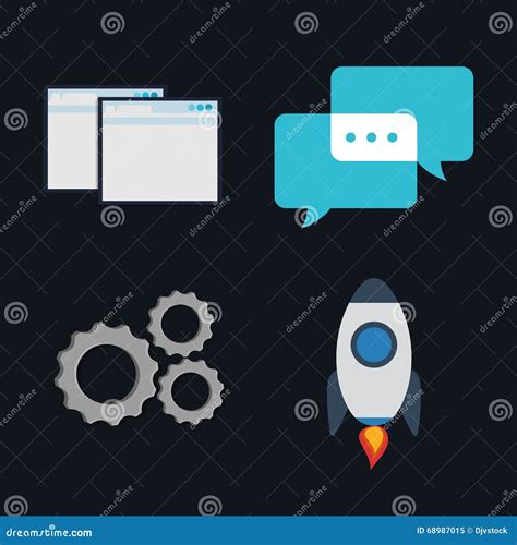 Icon set design stock vector. Illustration of icons, computer - 68987015