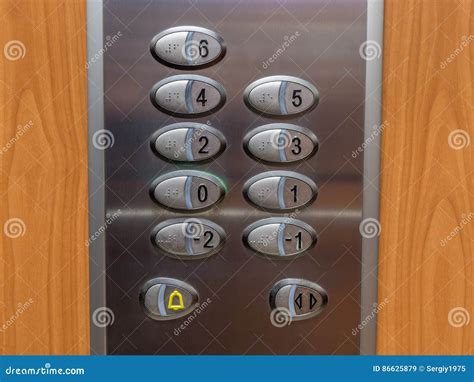 Button in the Elevator Close Up Stock Image - Image of floor, business ...