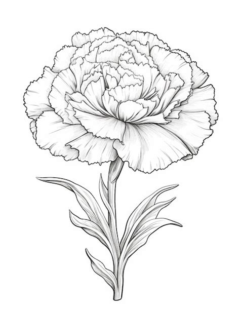 Flower Carnation Drawing