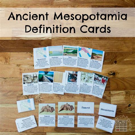 Ancient Mesopotamia Definition Cards - ResearchParent.com