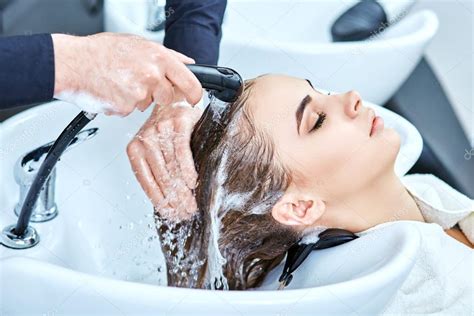 Shampoo for hair, beauty salon, hair wash Stock Photo by ©Basin.S 97803862