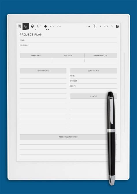 Download Printable Project Plan PDF