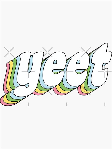 "yeet" Sticker for Sale by kassiopeiia | Redbubble