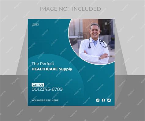 Premium Vector | Medical health square banner for social media post template promotion web ...