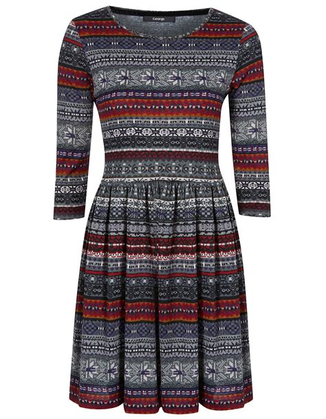 Printed Jacquard Dress | Women | George at ASDA | Jacquard dress ...