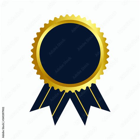 Vector illustration certificate gold foil seal or medal isolated Stock ...