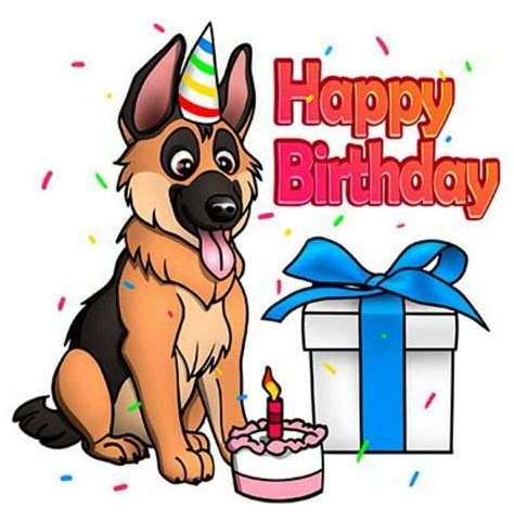 German Shepherd Happy Birthday Cartoon - Happy birthday cartoon 1 of 148. - Go Images Cast