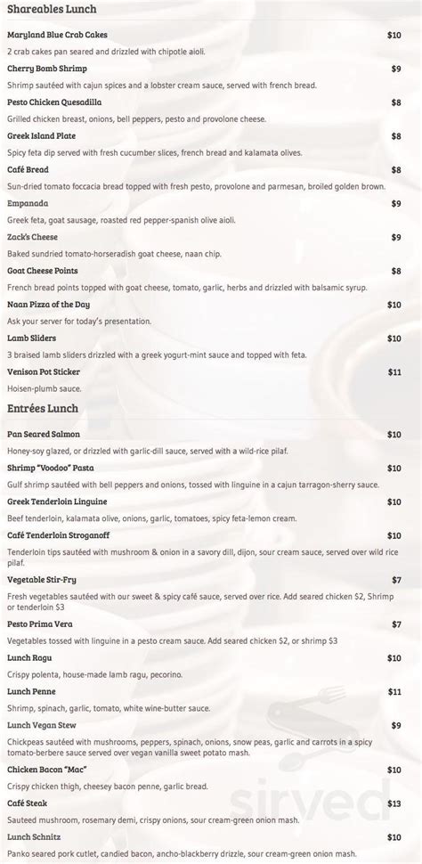 Soup Spoon Café menu in Lansing, Michigan, USA