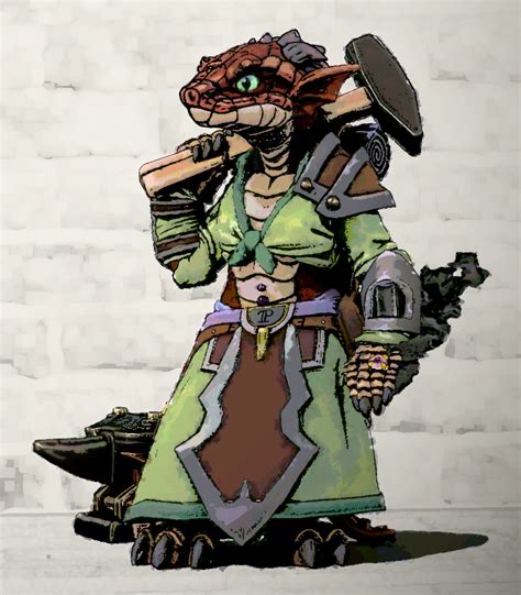 [OC] [ART] Kobold Artificer (made using paint.net, hero forge, and ...