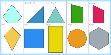 2D Shape Cut Outs A4 - Teaching Resources (Teacher-Made)