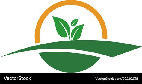 Simple modern agriculture logo design Royalty Free Vector