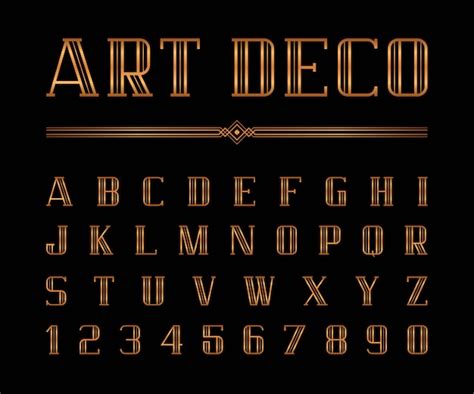 Art Deco Fonts Letter Alphabet