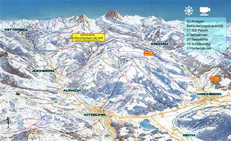 Kirchberg Piste Map / Trail Map