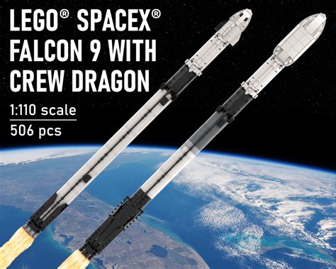 LEGO MOC SpaceX Falcon 9 & Crew Dragon [Saturn V scale] by 0rig0 ...