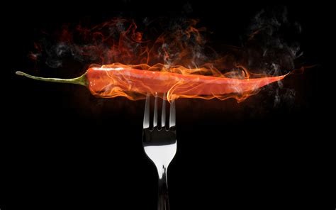 Wallpaper : smoke, drink, fire, fork, Pepper, flame 2880x1800 ...