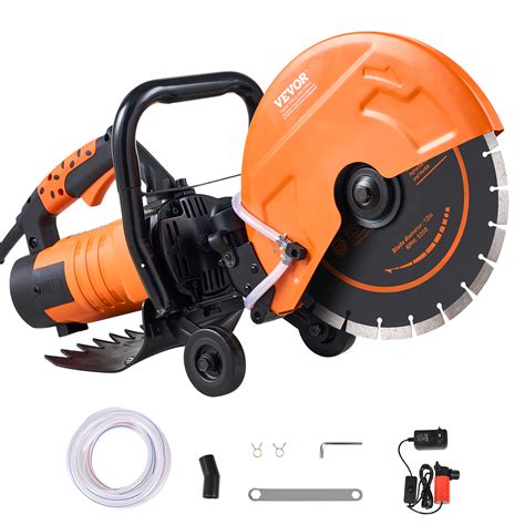 VEVOR 12'' Electric Concrete Saw Wet/Dry Saw Cutter with Water Pump and ...