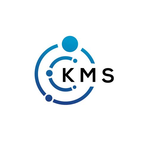 KMS letter technology logo design on white background. KMS creative initials letter IT logo ...