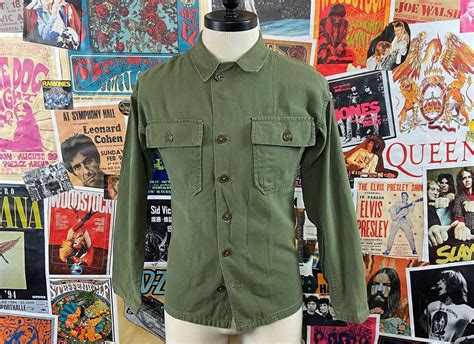 Vintage 1950s U.S. Army OG Cotton Fatigue Military Uniform - Etsy