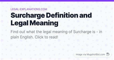 Surcharge Definition - What Does Surcharge Mean?