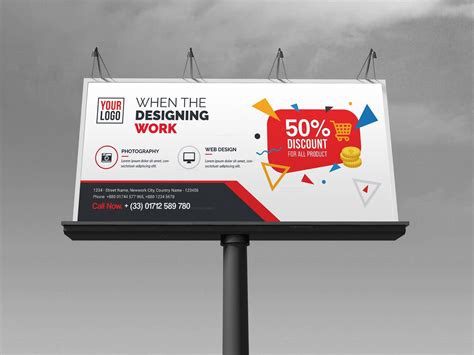 Billboard Design Templates PSD Free | Banner template, Digital marketing design, Template design