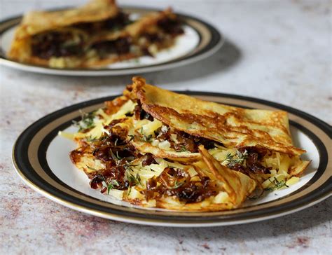 Savoury Crêpes with Caramelised Onions & Cheese Recipe | Abel & Cole