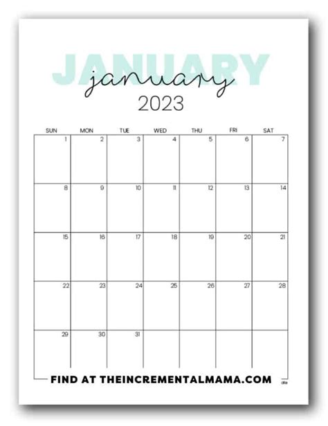 Cute 2023 Printable Calendar - 12 Free Printables to Get Organized