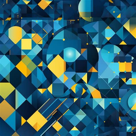 Premium Photo | Blue yellow geometric background abstract colors