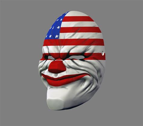 3d Print File Payday 2 Dallas Hoxton Mask Halloween Cosplay Helmet STL File Inspired Masks - Etsy