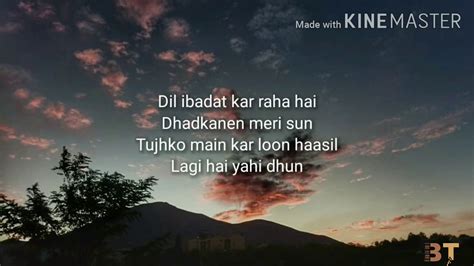 Dil Ibadat Full song Lyrics Tum Mile K K Emraan Hashmi Heart touching song - YouTube