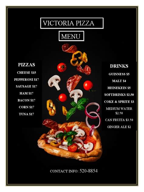 Victoria Pizza Menu | PDF