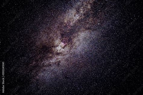 Galaxy Milky Way on a dark winter night sky. Milky Way galaxy - overlay ...